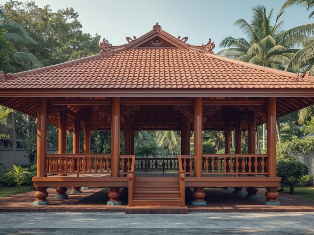 gazebo kayu glugu ukuran 3x3 premium