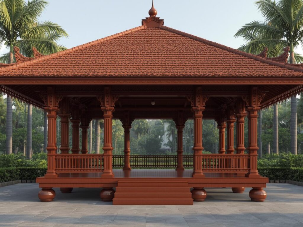 gazebo kayu glugu klasik murah