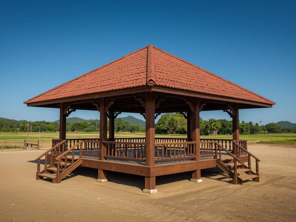gazebo kayu glugu premium area malang raya