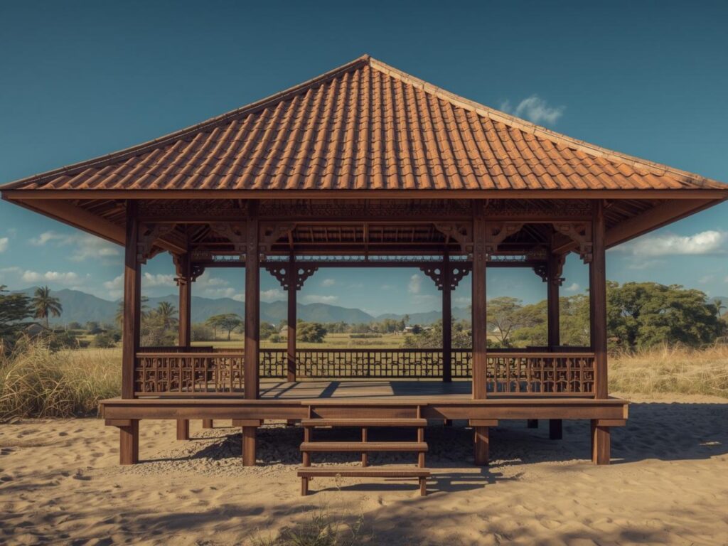gazebo kayu glugu premium jawa timur selatan