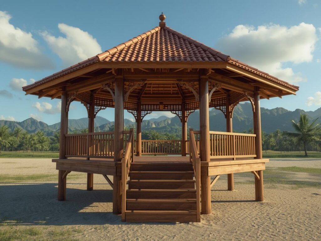 home industry gazebo kayu glugu premium