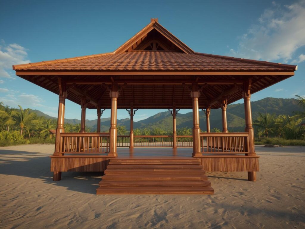 pembuat gazebo kayu glugu tradisional