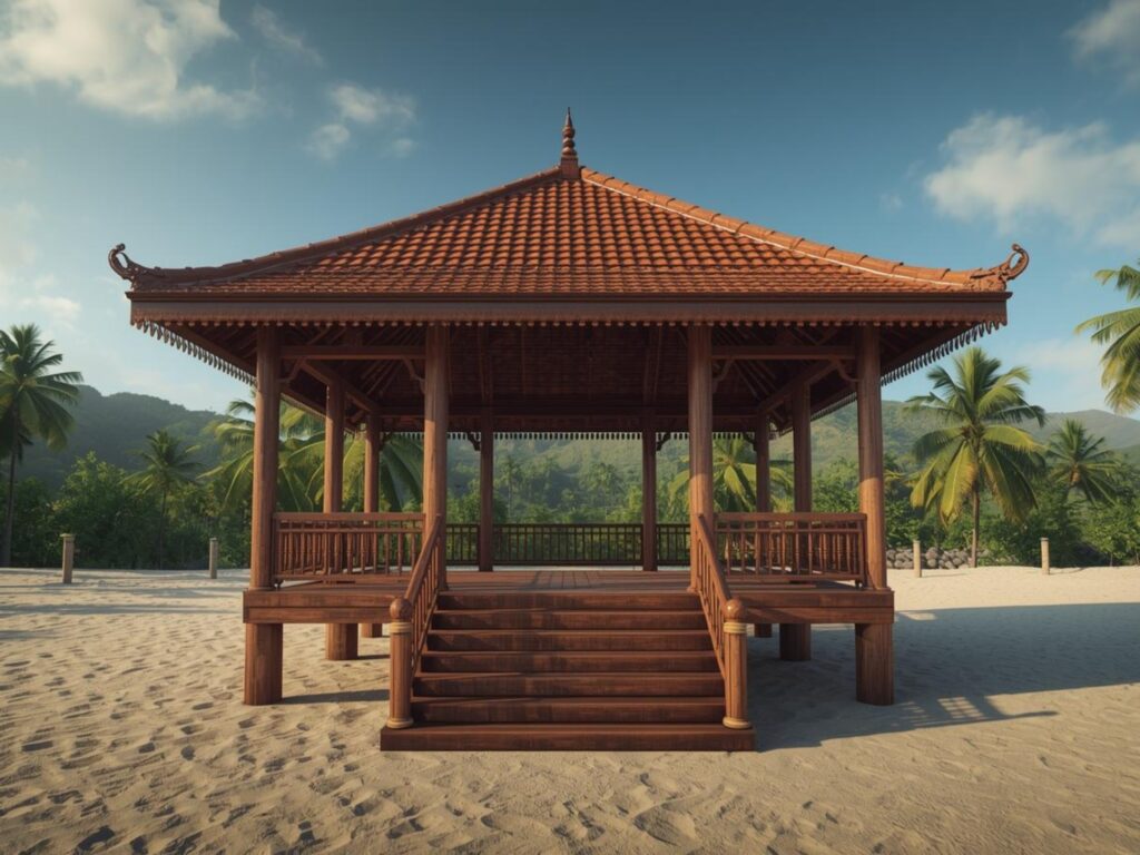 gazebo glugu konsep alam