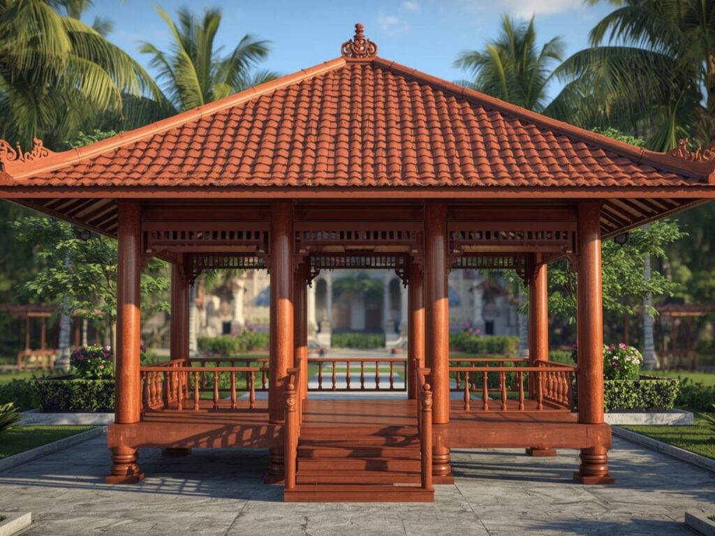 gazebo glugu buatan pengrajin malang